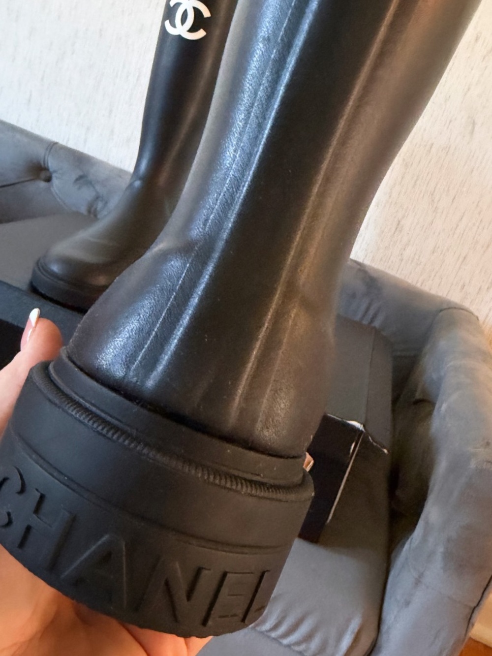 Chanel rain boots 41 black - Picture 3 of 8